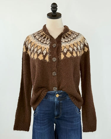 Alpine Glow Cardigan in Brown Multi-131 - Sweaters F/W (June - Nov)-Little Bird Boutique
