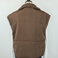 Mocha Puffer Vest in Dark Brown-141 Outerwear Coats & Jackets-Little Bird Boutique