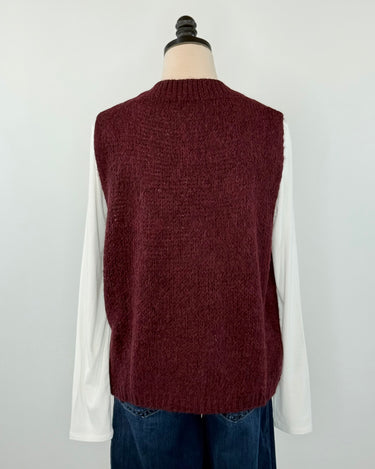 Fedora Vest in Plum-131 - Sweaters F/W (June - Nov)-Little Bird Boutique