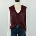 Fedora Vest in Plum-131 - Sweaters F/W (June - Nov)-Little Bird Boutique