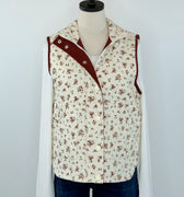 Meadow Stroll Quilted Vest in Cream Floral-141 Outerwear Coats & Jackets-Little Bird Boutique