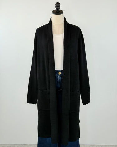 Cloudlight Duster Cardigan in Black-131 - Sweaters F/W (June - Nov)-Little Bird Boutique