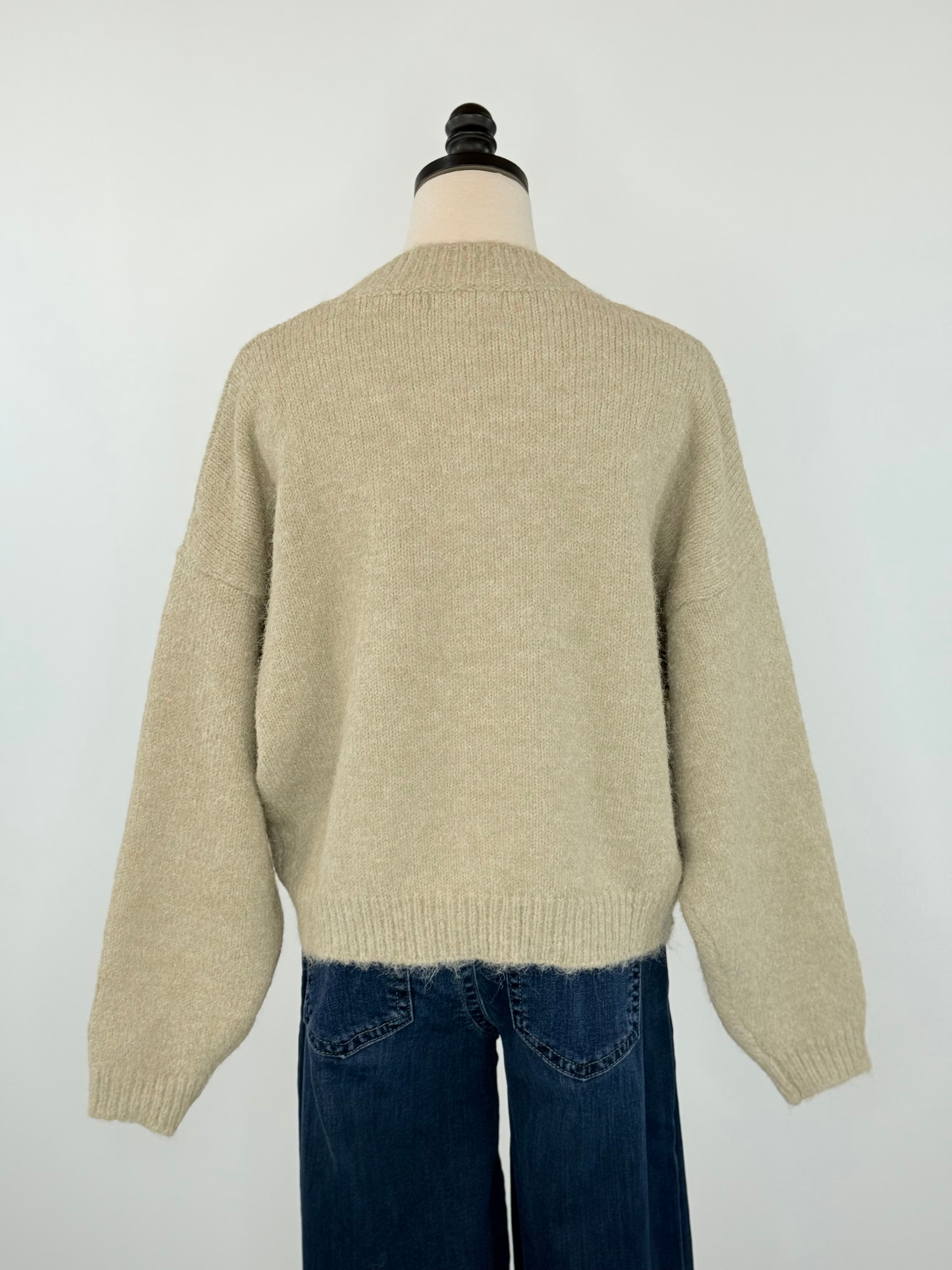 Sunday Stroll Sweater in Oat-131 - Sweaters F/W (June - Nov)-Little Bird Boutique