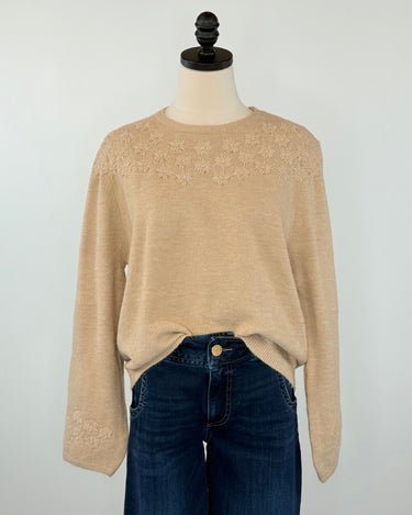 Daisy Chain Sweater in Chai-131 - Sweaters F/W (June - Nov)-Little Bird Boutique