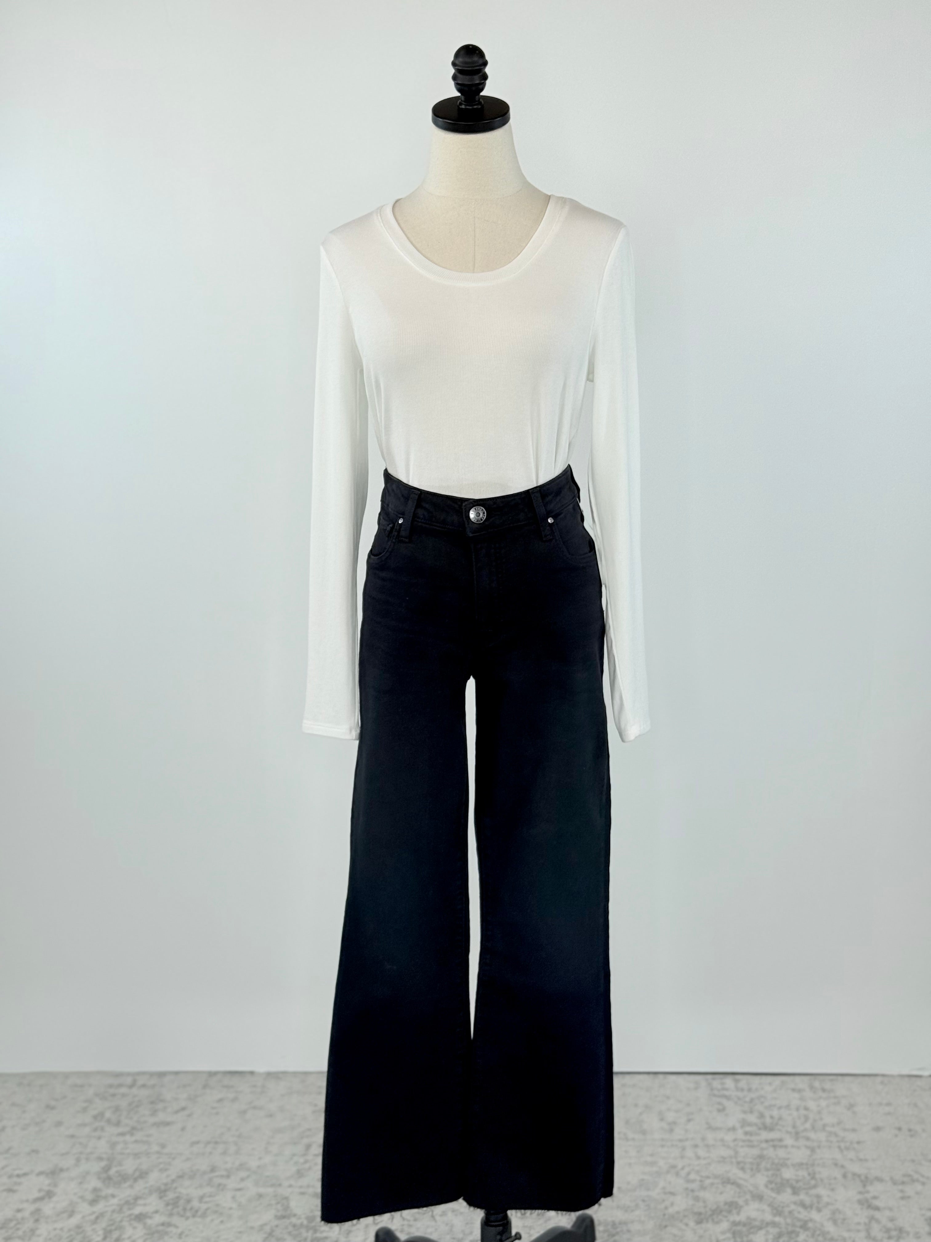 Kut from the Kloth Kelsey High Rise in Firm Black-210 Denim-Little Bird Boutique