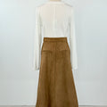 Autumn Stroll Suede Skirt in Camel-231 Skirts-Little Bird Boutique