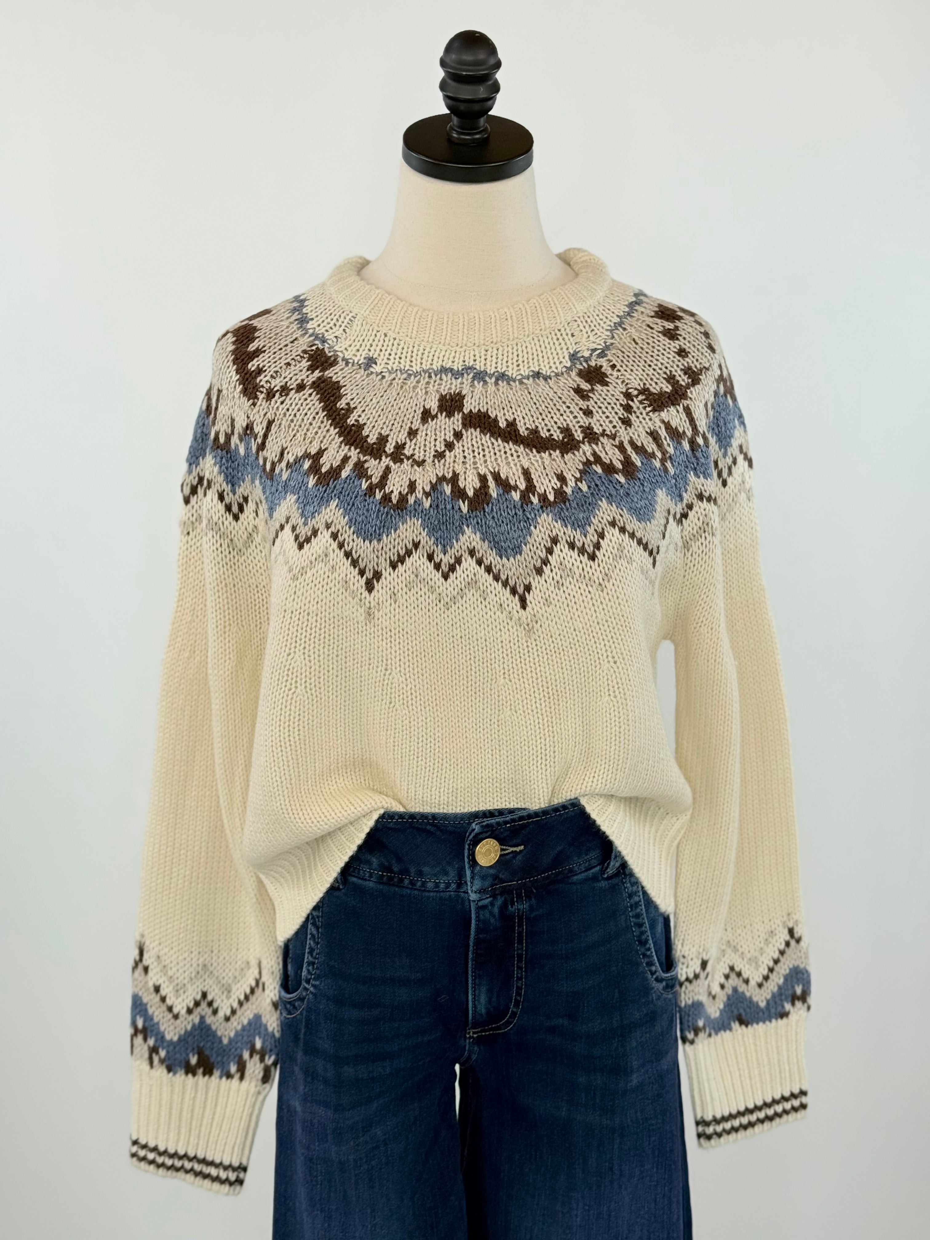 Weekend Los Angeles Vega Sweater in Cream-131 - Sweaters F/W (June - Nov)-Little Bird Boutique