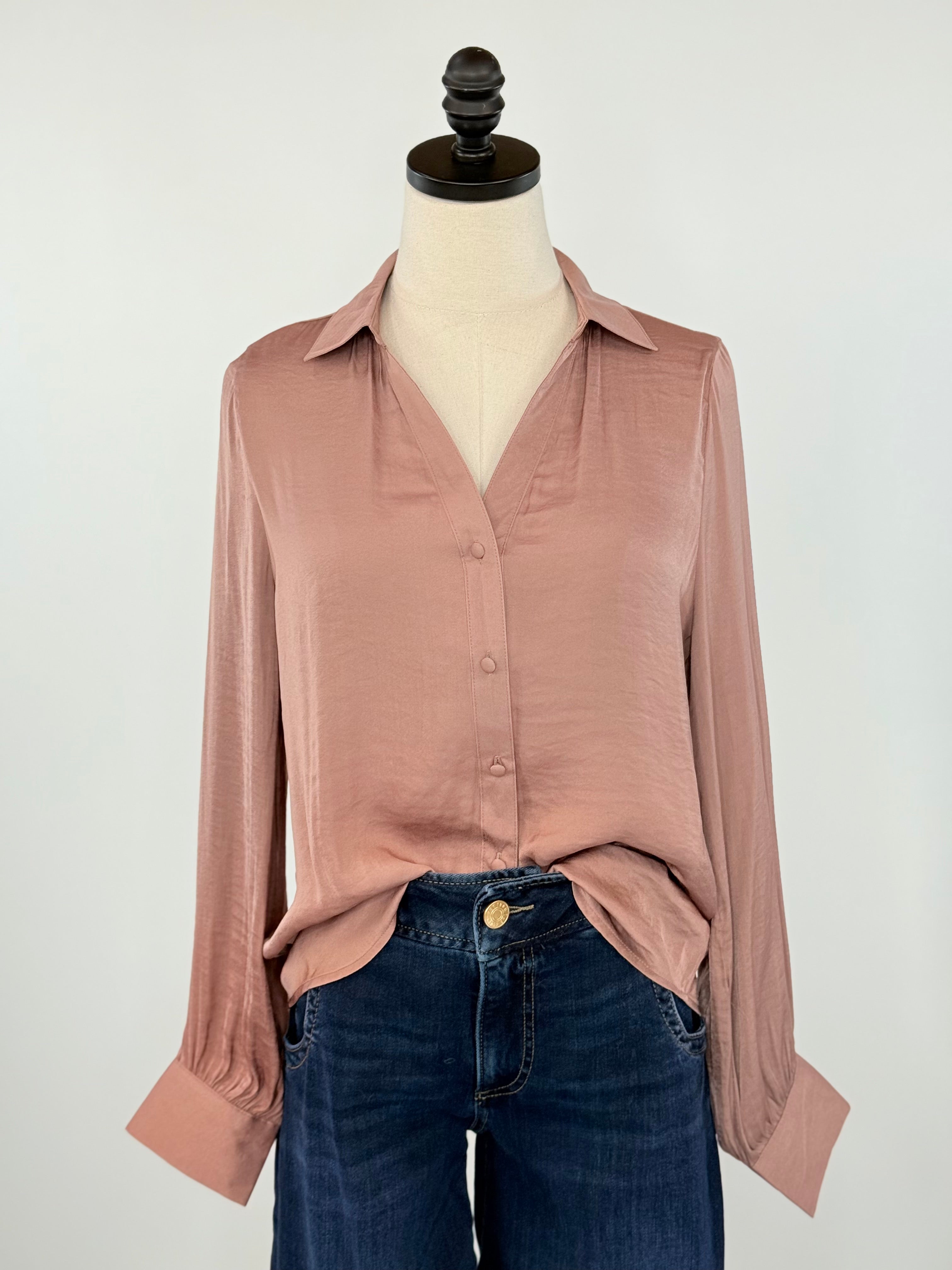 Sinclair Blouse in Mauve-111 - Woven Top F/W (June- Nov)-Little Bird Boutique
