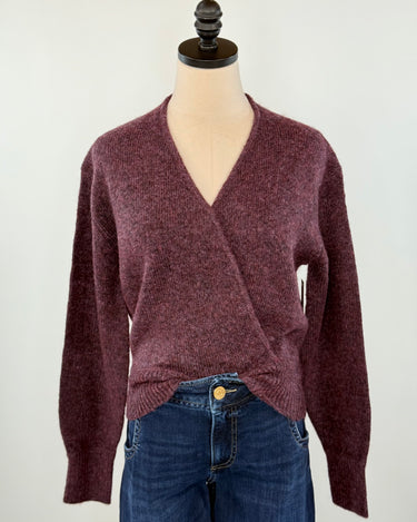 Dalros Wrap Sweater in Plum-131 - Sweaters F/W (June - Nov)-Little Bird Boutique