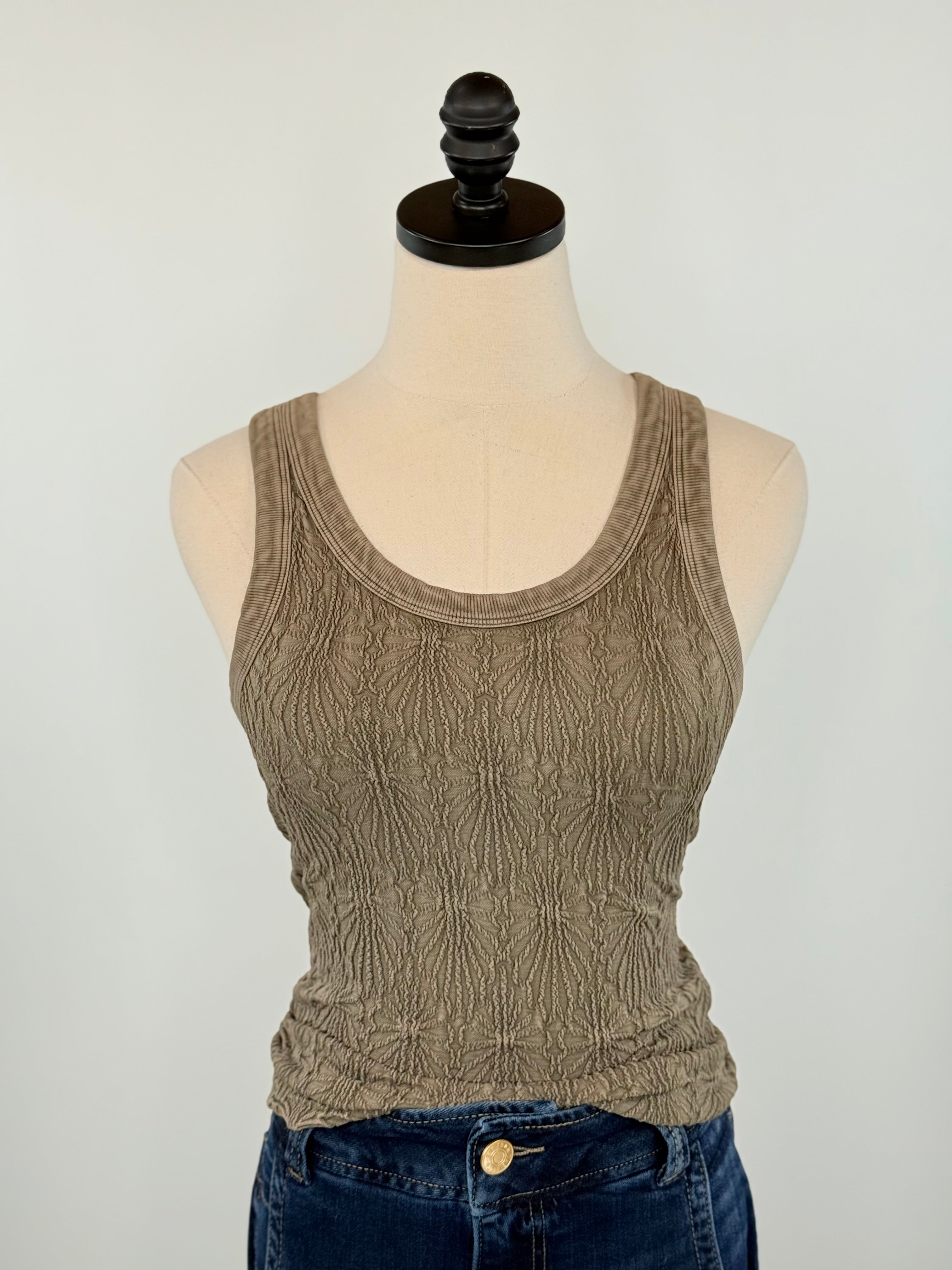 Nikibiki Reversible Vintage Reversible Lace Top in Smokey Olive-121 - Jersey Tops F/W (June - Nov)-Little Bird Boutique
