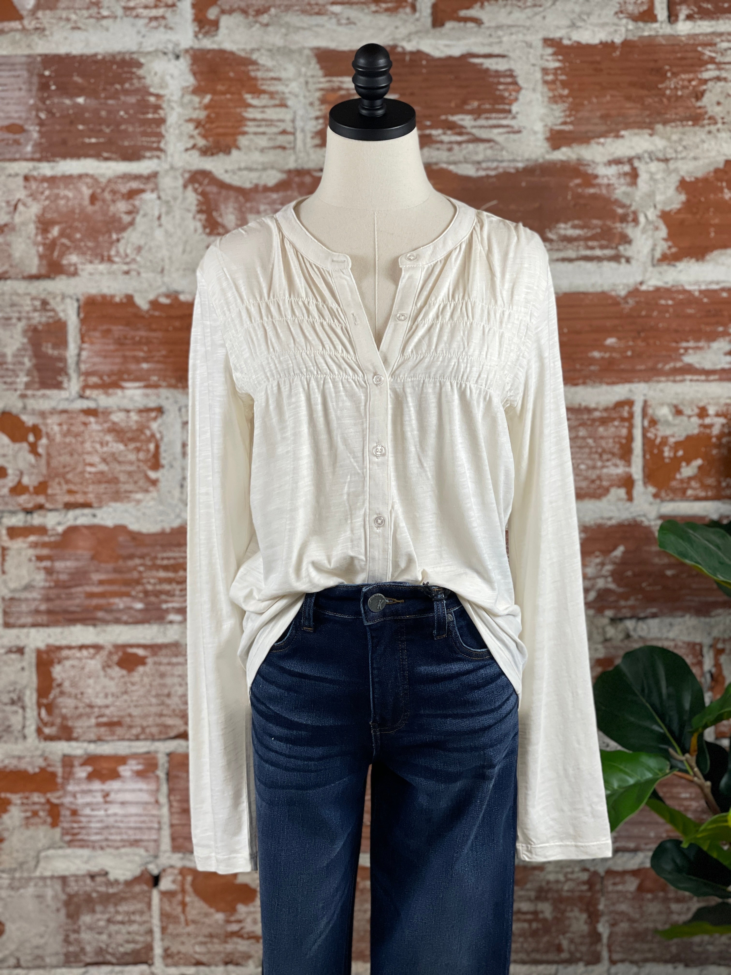Sanctuary You're the One Tee in Chalk-112 - Woven Top S/S (Jan - June)-Little Bird Boutique