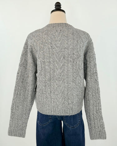 Marston Cardigan Sweater in Dark Grey Fleck-131 - Sweaters F/W (June - Nov)-Little Bird Boutique