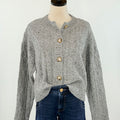Marston Cardigan Sweater in Dark Grey Fleck-131 - Sweaters F/W (June - Nov)-Little Bird Boutique
