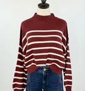Zoe Sweater in Oxblood-131 - Sweaters F/W (June - Nov)-Little Bird Boutique