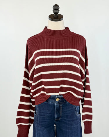 Zoe Sweater in Oxblood-131 - Sweaters F/W (June - Nov)-Little Bird Boutique