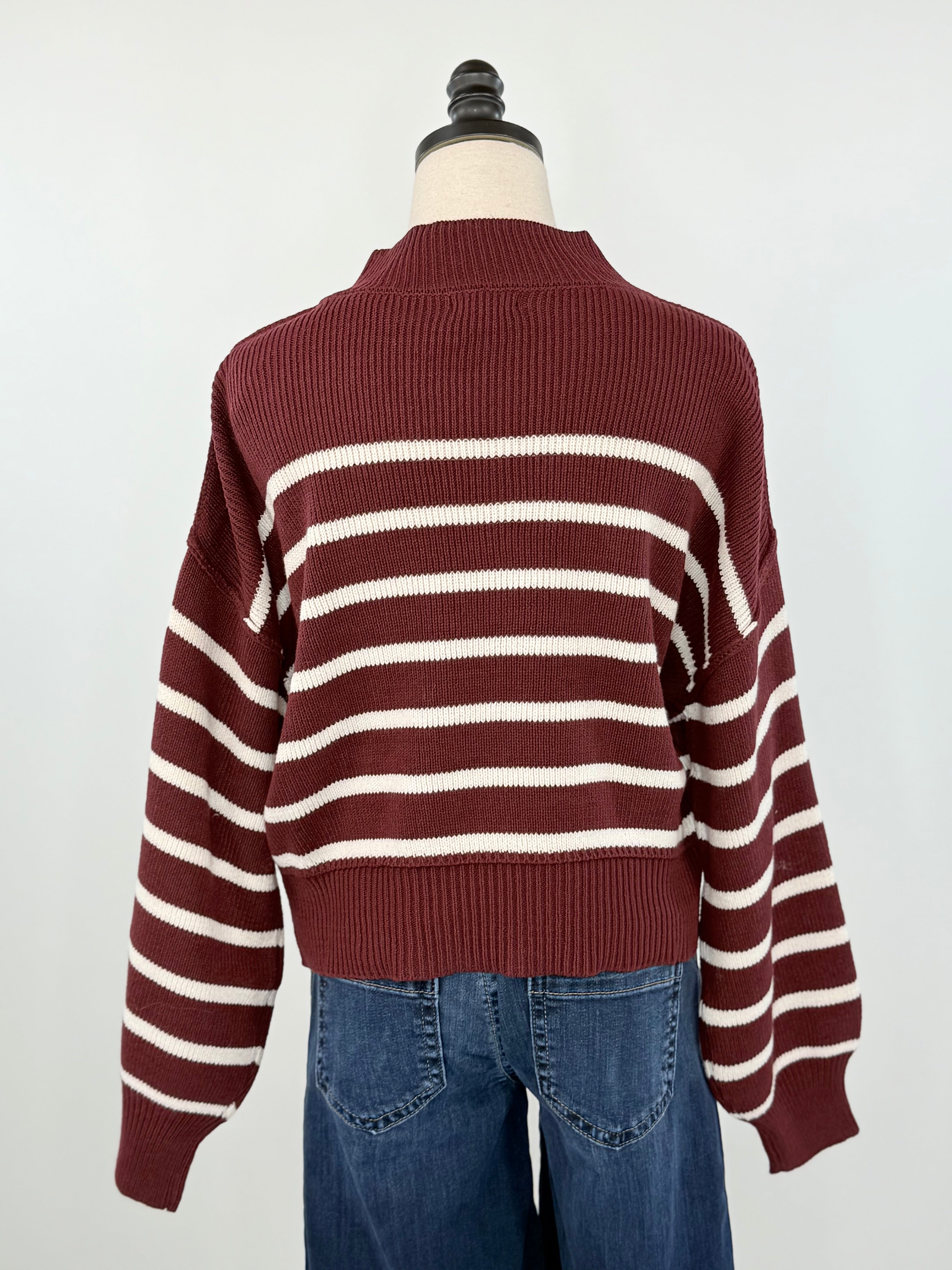 Zoe Sweater in Oxblood-131 - Sweaters F/W (June - Nov)-Little Bird Boutique