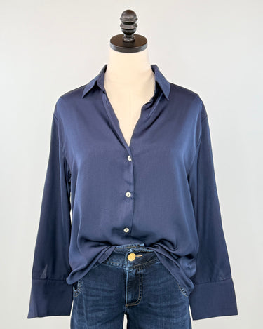 Midnight Muse Top in Navy-111 - Woven Top F/W (June- Nov)-Little Bird Boutique