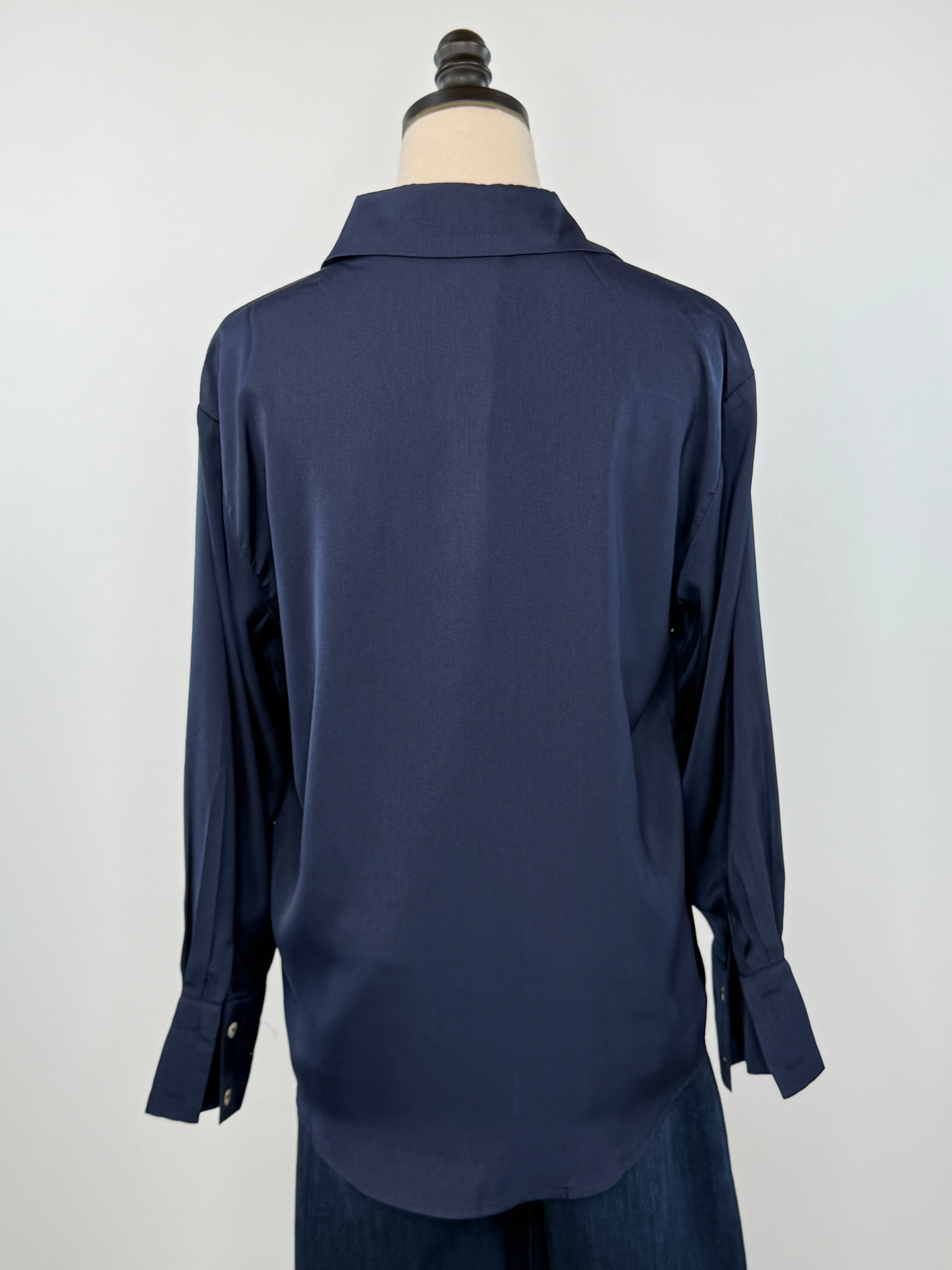 Midnight Muse Top in Navy-111 - Woven Top F/W (June- Nov)-Little Bird Boutique