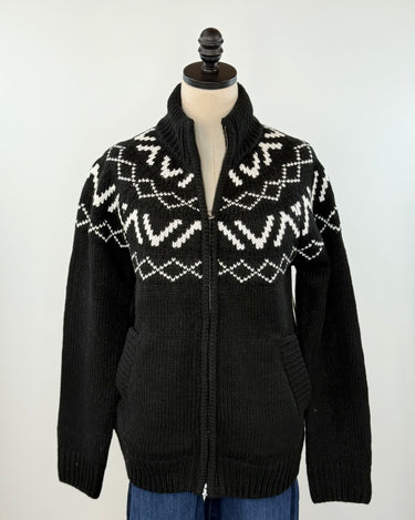Leocadia Cardiagan Sweater in Black and White-131 - Sweaters F/W (June - Nov)-Little Bird Boutique