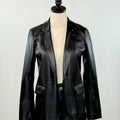 Benedict Faux Leather Blazer in Black-141 Outerwear Coats & Jackets-Little Bird Boutique