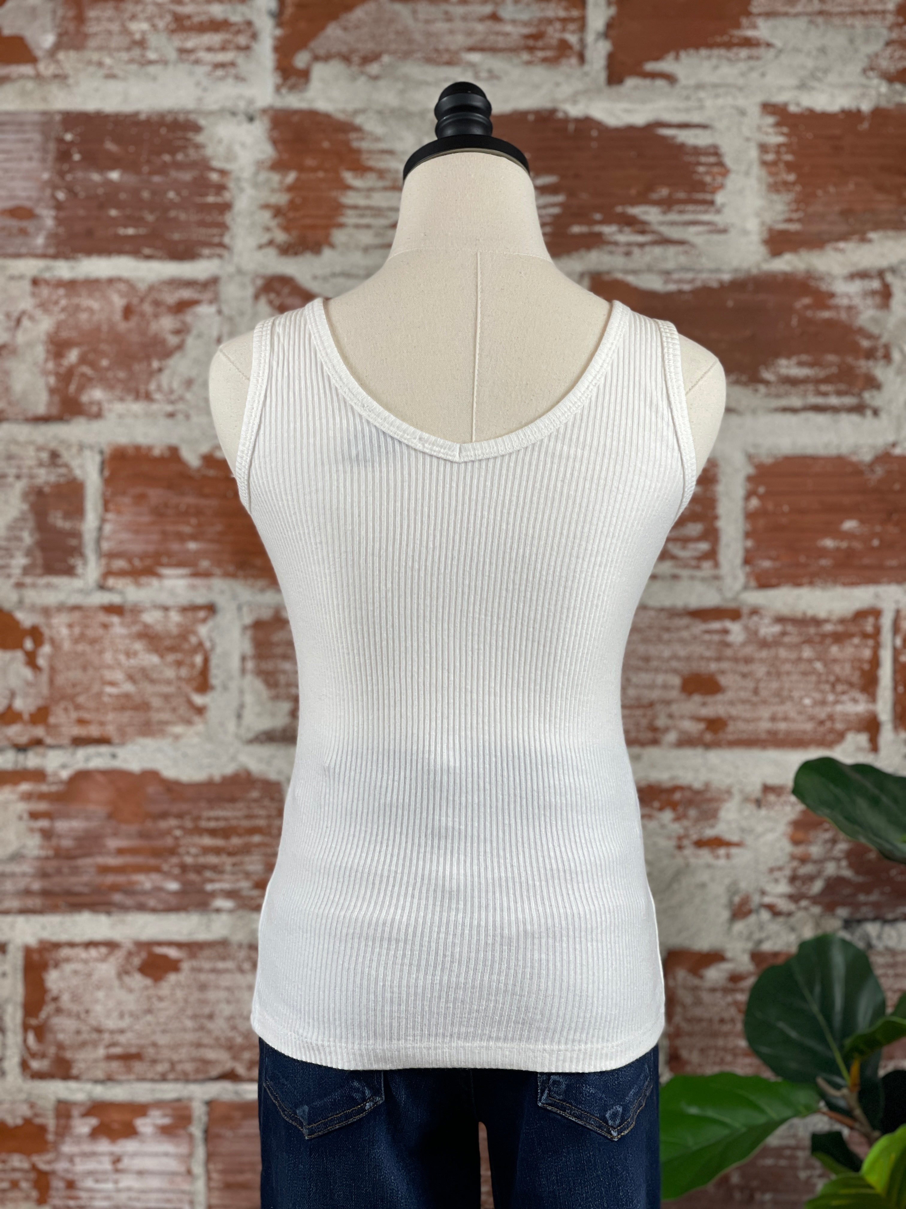 For Everything Reversible Tank in White-122 - Jersey Tops S/S (Jan - June)-Little Bird Boutique