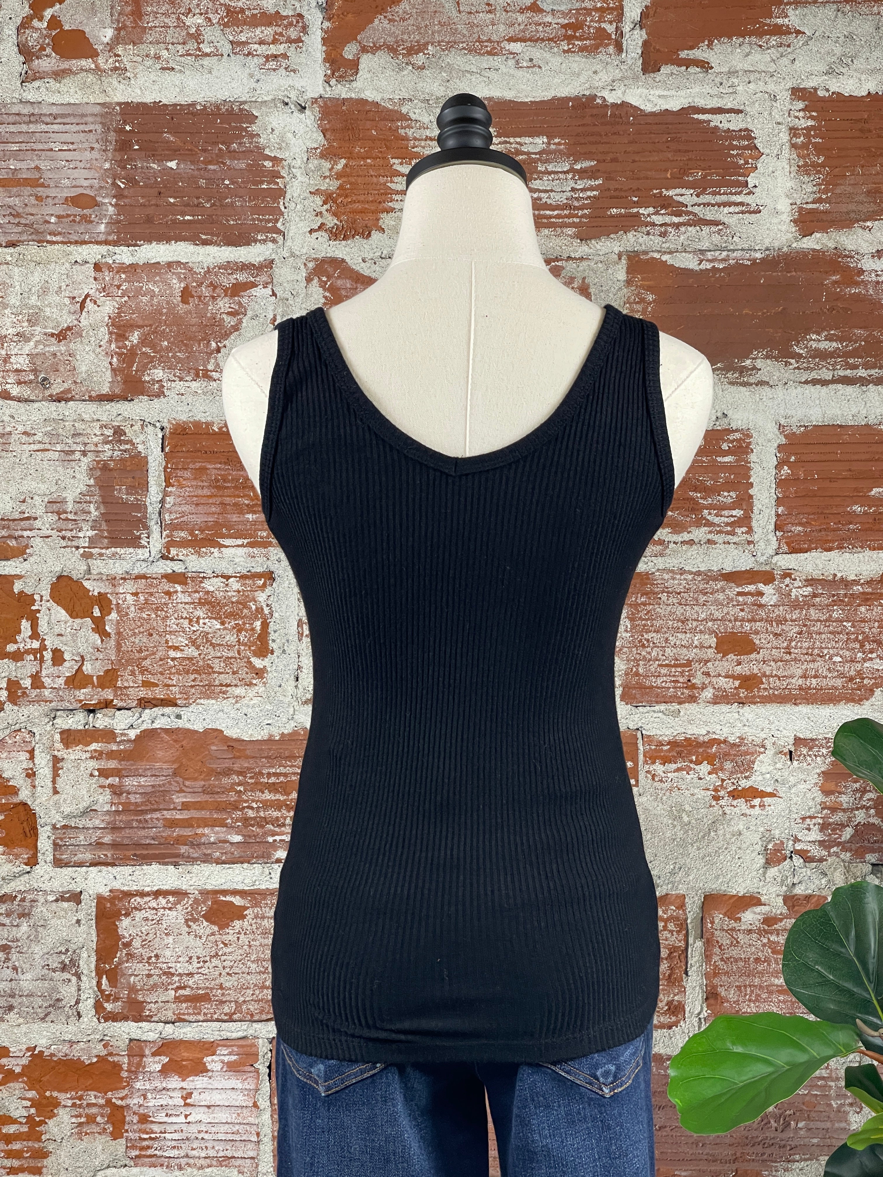 For Everything Reversible Tank in Black-122 - Jersey Tops S/S (Jan - June)-Little Bird Boutique