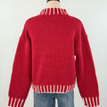 Snow Flake Sweater in Red and Ivory-133 - Sweaters (Holiday)-Little Bird Boutique
