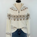 Snowbound Serenity Half-Zip Sweater in Ivory-131 - Sweaters F/W (June - Nov)-Little Bird Boutique