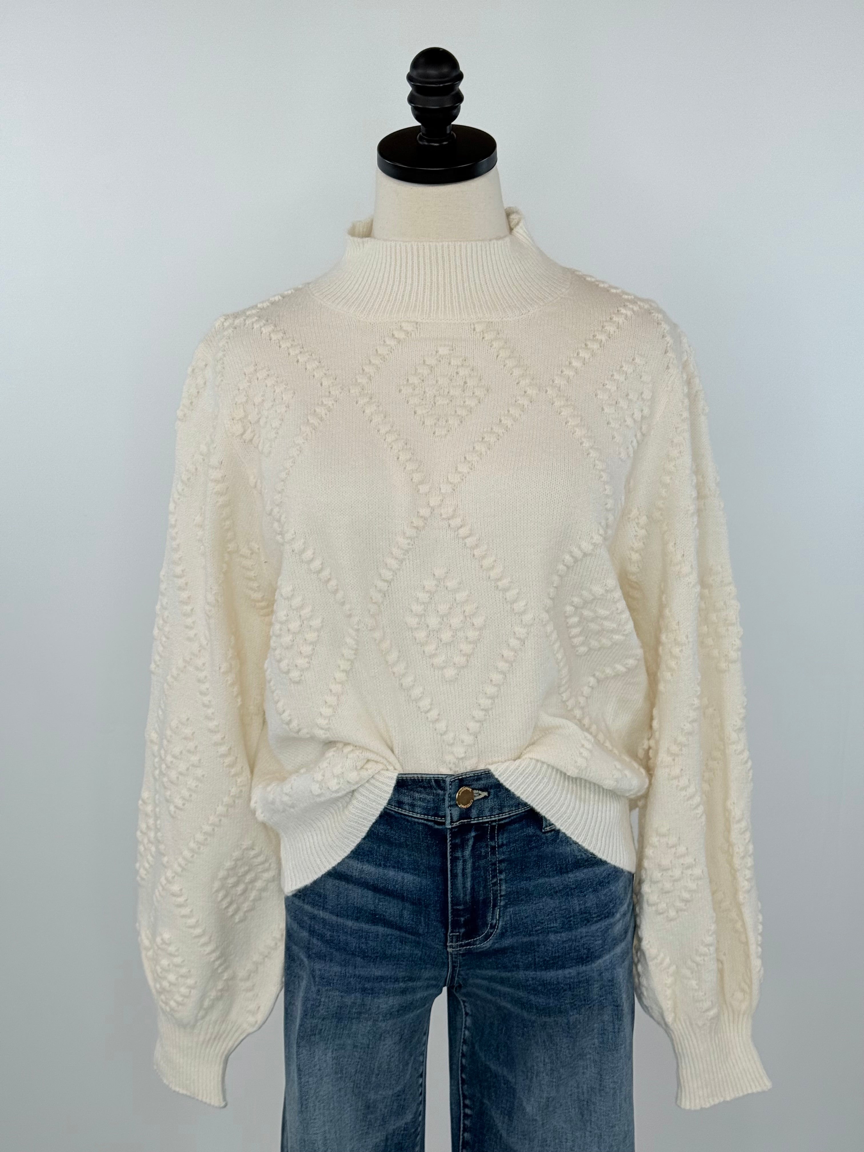 Marisa Sweater in Off White-131 - Sweaters F/W (June - Nov)-Little Bird Boutique
