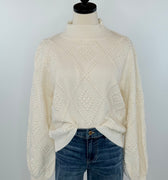 Marisa Sweater in Off White-131 - Sweaters F/W (June - Nov)-Little Bird Boutique