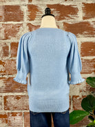 Another Love Eloise Sweater in Dusty Blue-132 - Sweaters S/S (Jan - June)-Little Bird Boutique