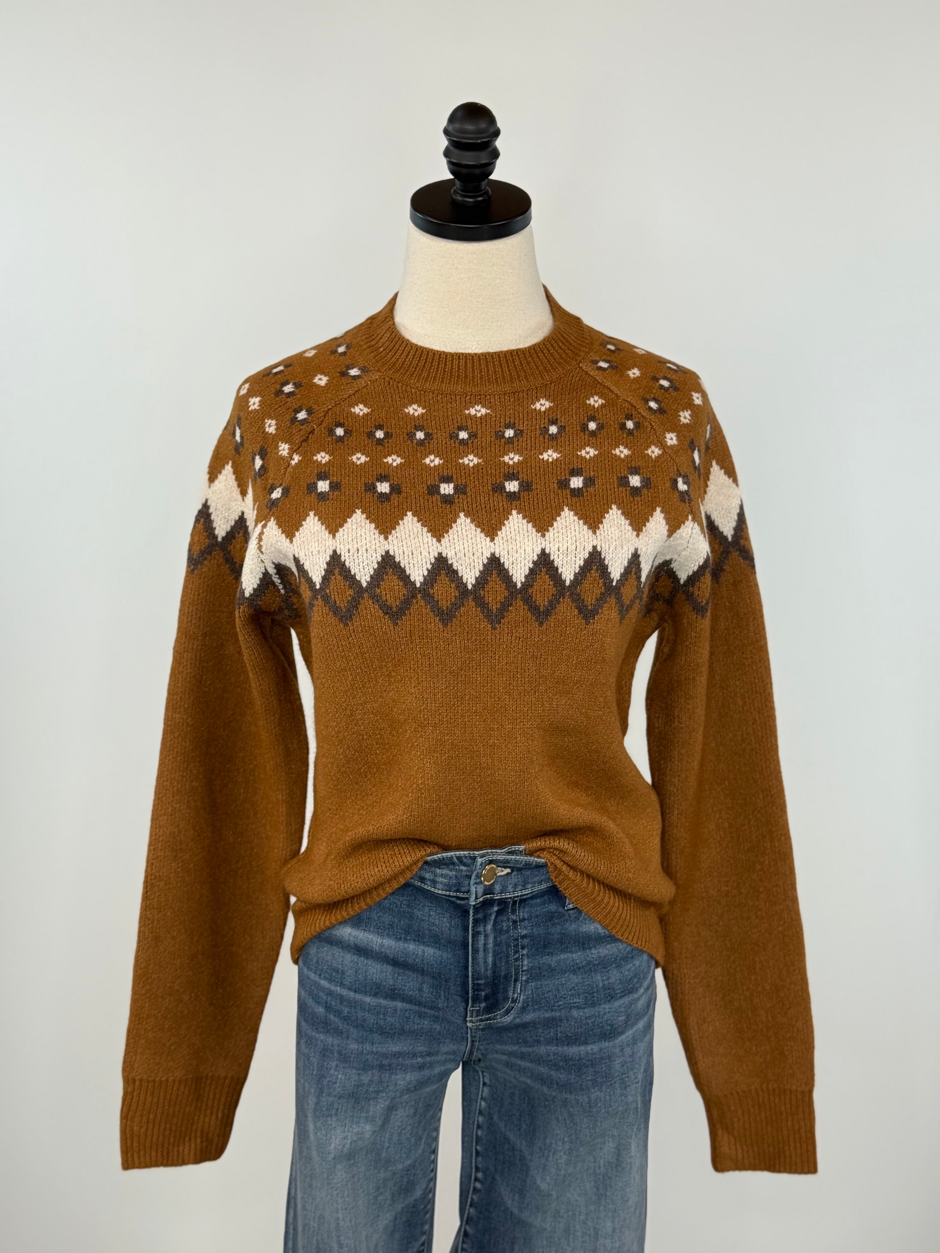Haverford Sweater in Brown-131 - Sweaters F/W (June - Nov)-Little Bird Boutique