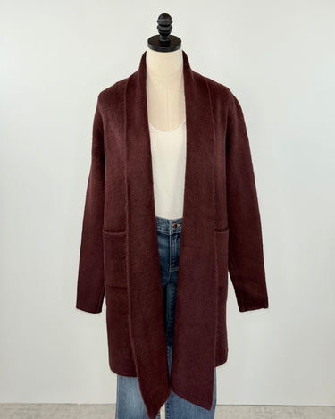 Stockport Jacket in Aubergine-131 - Sweaters F/W (June - Nov)-Little Bird Boutique
