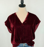 Dear John Kristen Top in Beaujolais-123 - Jersey Tops (Holiday)-Little Bird Boutique