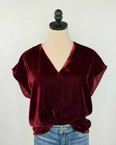 Dear John Kristen Top in Beaujolais-123 - Jersey Tops (Holiday)-Little Bird Boutique
