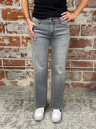 Kut from the Kloth Charlotte Jeans in Explained Grey Based Wash-210 Denim-Little Bird Boutique