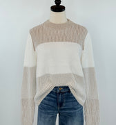 Gentle Fawn Lucille Sweater in Cream and Beige-131 - Sweaters F/W (June - Nov)-Little Bird Boutique