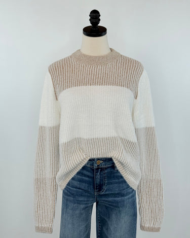 Gentle Fawn Lucille Sweater in Cream and Beige-131 - Sweaters F/W (June - Nov)-Little Bird Boutique