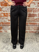 Kate Office Pant in Black-220 Pants-Little Bird Boutique