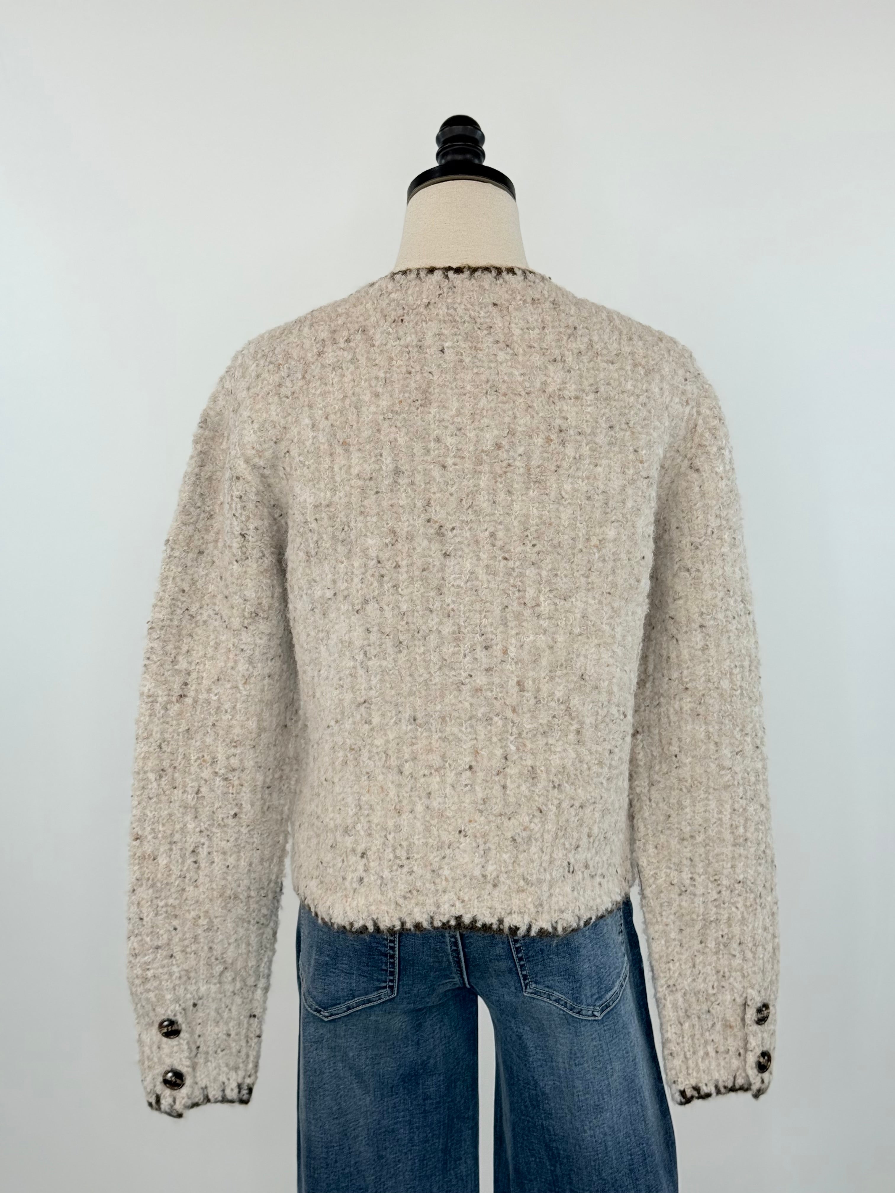 Cozy Chalet Cardigan Oat-131 - Sweaters F/W (June - Nov)-Little Bird Boutique