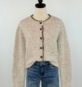 Cozy Chalet Cardigan Oat-131 - Sweaters F/W (June - Nov)-Little Bird Boutique