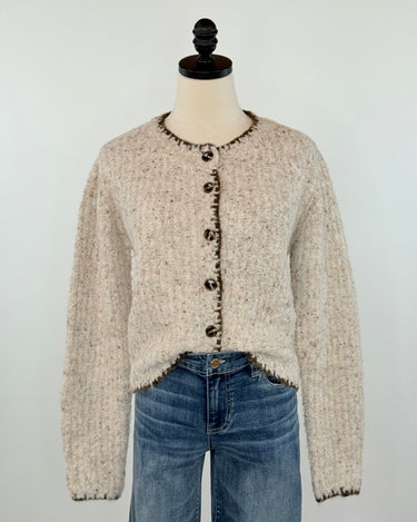 Cozy Chalet Cardigan Oat-131 - Sweaters F/W (June - Nov)-Little Bird Boutique