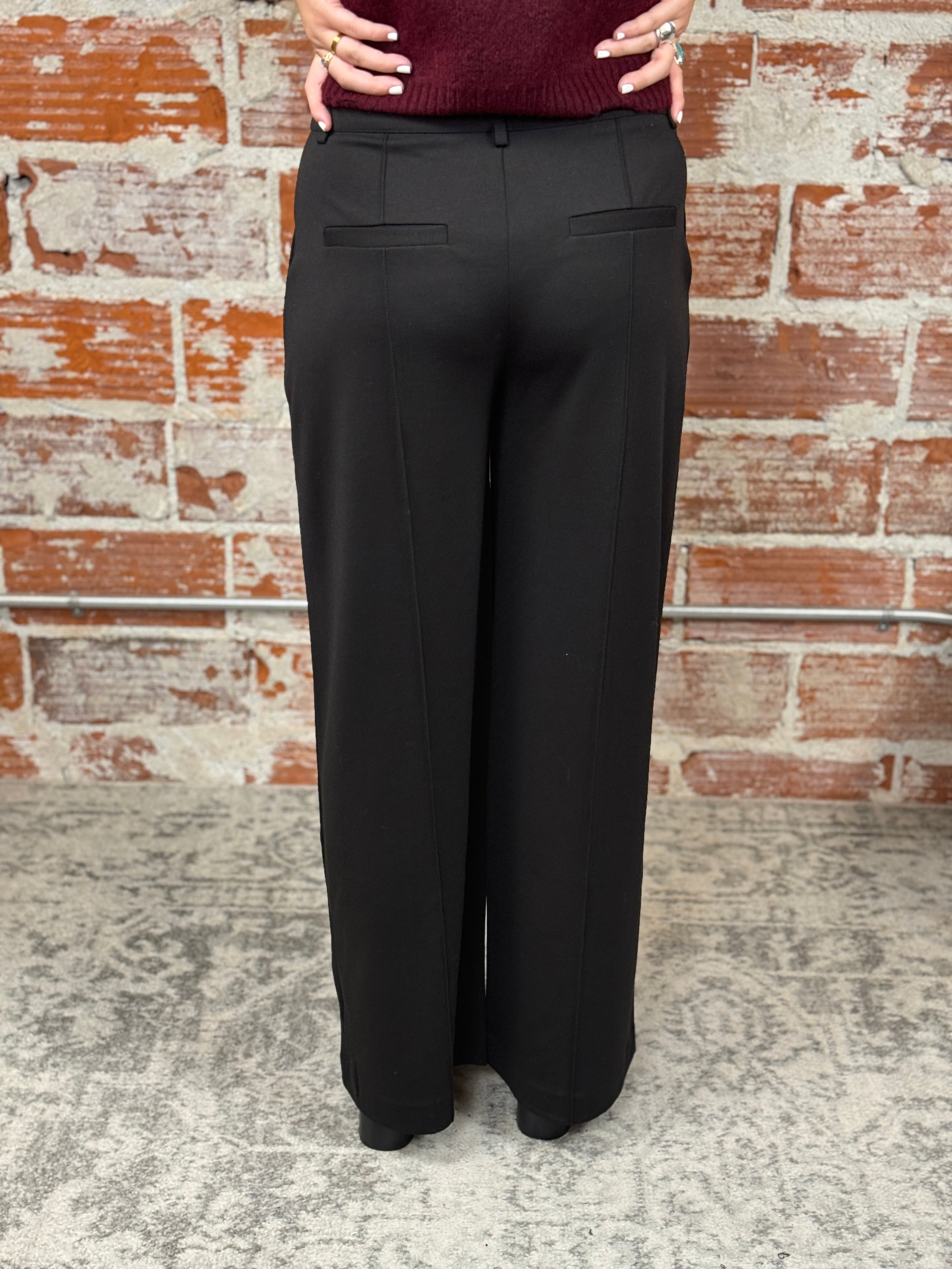 Kate Office Pant in Black-220 Pants-Little Bird Boutique