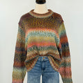 Apricot Chunky Knit Sweater in Multi-131 - Sweaters F/W (June - Nov)-Little Bird Boutique
