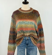 Apricot Chunky Knit Sweater in Multi-131 - Sweaters F/W (June - Nov)-Little Bird Boutique