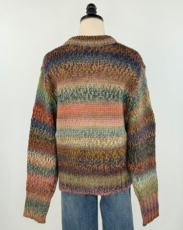 Apricot Chunky Knit Sweater in Multi-131 - Sweaters F/W (June - Nov)-Little Bird Boutique