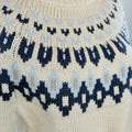 Apricot Fair Isle Sweater in Stone and Navy-131 - Sweaters F/W (June - Nov)-Little Bird Boutique