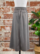 Going Places Skirt in Smoke Grey-231 Skirts-Little Bird Boutique