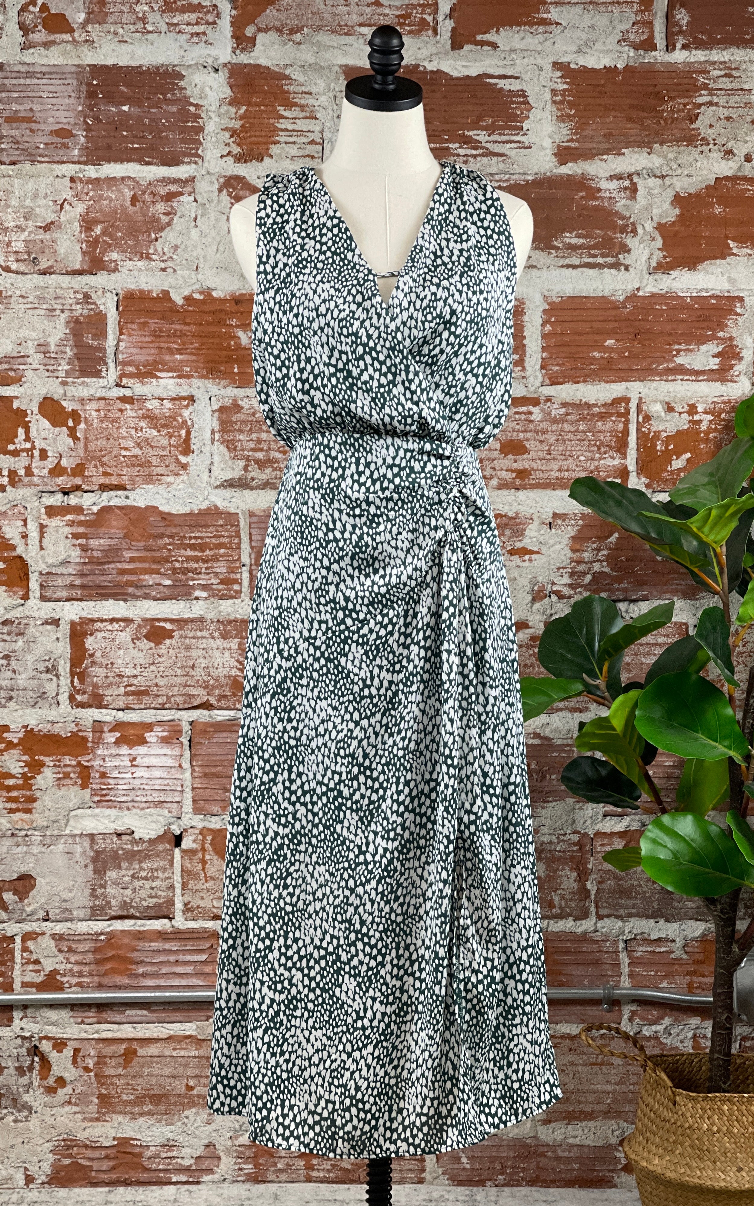 Grace Dress in Green & Ivory-151 Dresses - Short-Little Bird Boutique