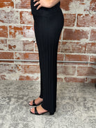 Dex Pull On Pleated Pants in Black-220 Pants-Little Bird Boutique